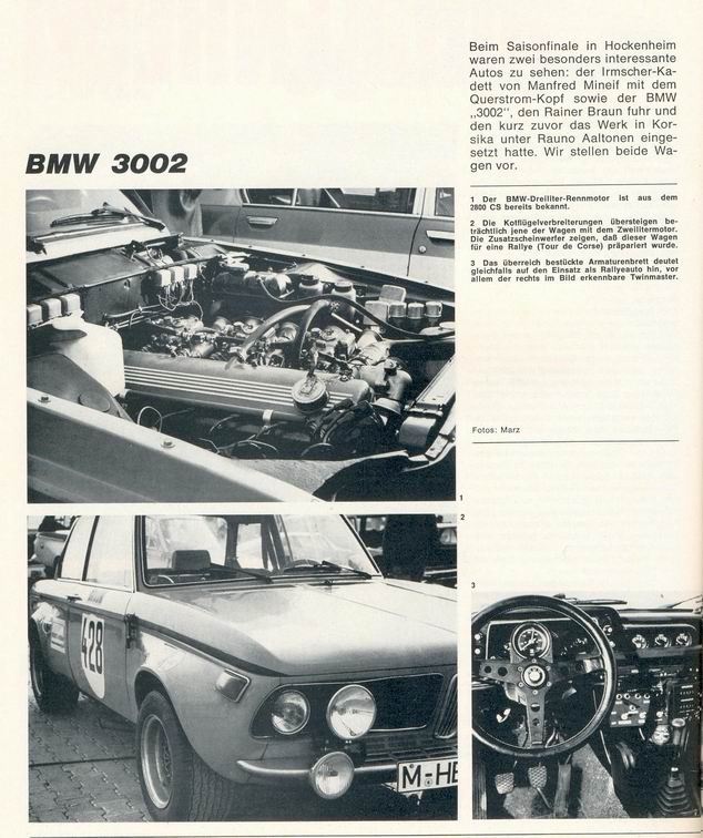 of the BMW 02 with maximum